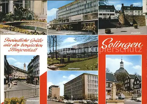 Solingen Dukatenesel Kirchplatz Hauptstrasse Graefrath Stadttheater Kat. Solingen