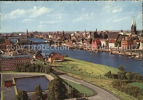 Bremen Weser Stadtansicht Kat. Bremen