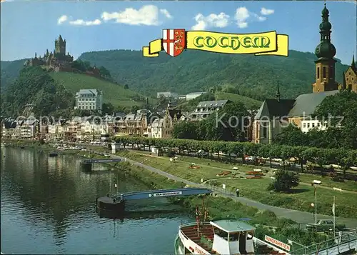 Cochem Mosel Uferpromenade Burg Cochem Kat. Cochem