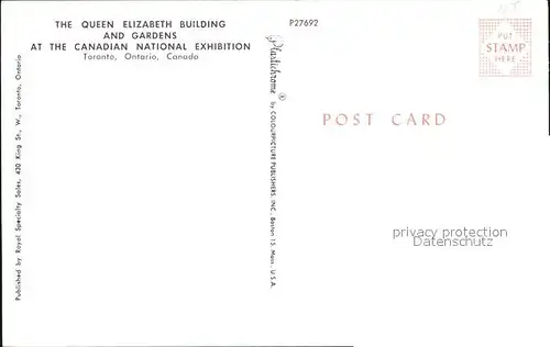 Toronto Canada Queen Elizabeth Building and Gardens Kat. Ontario