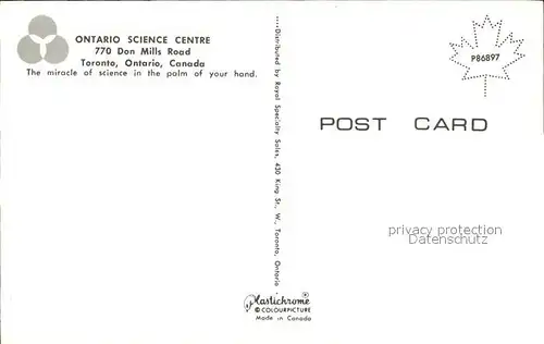 Toronto Canada Ontario Science Centre Kat. Ontario