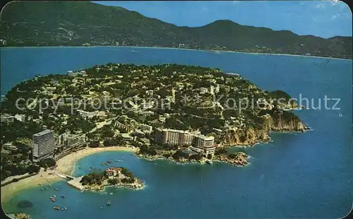 Acapulco Playas Caleta y Caletilla Luftbild Kat. Acapulco