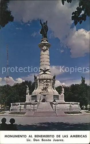 Mexico City Monumento al Benemerito de las Americas Kat. Mexico