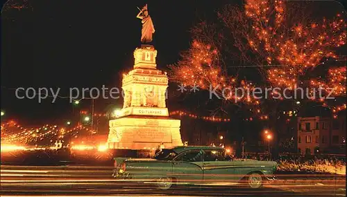 Mexico City Monumento a Cuauhtemoc Nachtaufnahme Kat. Mexico