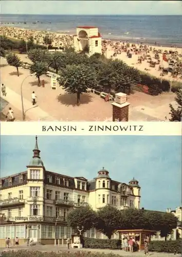 Bansin Ostseebad Zinnowitz Strand FDGB Heim Glueck auf Kat. Heringsdorf