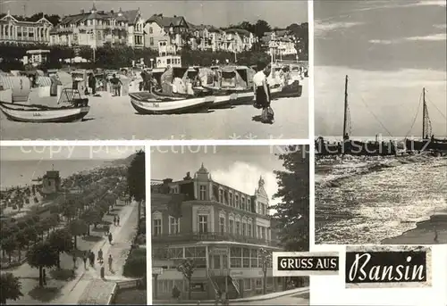 Bansin Ostseebad Strand Seelandschaft Promenade FDGB Heim Kat. Heringsdorf