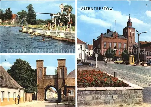 Altentreptow Schwimmbad Demminer Tor Platz der Freiheit Kat. Altentreptow