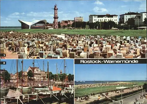 Rostock Warnemuende Strand Leuchtturm Gaststaette Teepott HO Cafe Atlantic Kat. Rostock