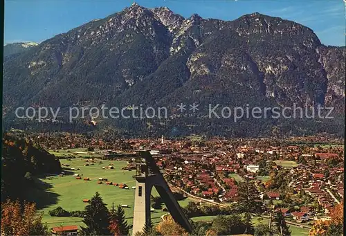 Garmisch Partenkirchen Olympia Sprungschanze Blick auf Kramer Kat. Garmisch Partenkirchen
