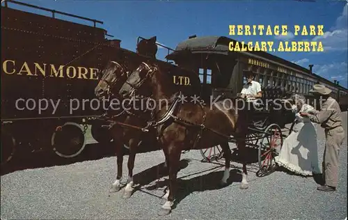 Alberta  Heritage Park Calgary Kutsche Zug Kat. Kanada