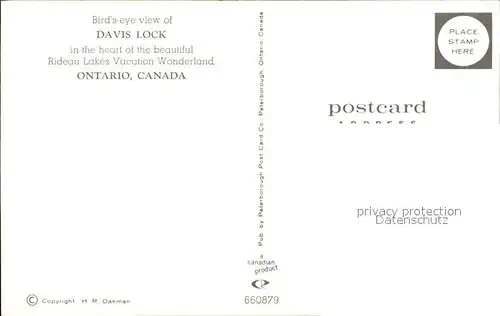 Ontario Canada Davis Lock Kat. Kanada