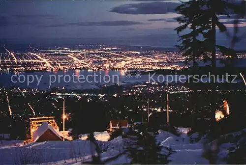 Vancouver British Columbia Grouse Mountain Nachtaufnahme Kat. Vancouver