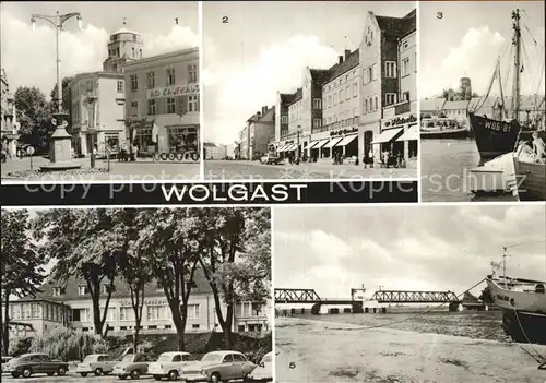 Wolgast Mecklenburg Vorpommern Platz der Jugend Ernst Thaelmann Platz Hafen Dampferanlegestelle Kat. Wolgast