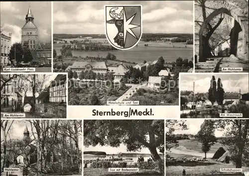 Sternberg Mecklenburg Karl Liebknecht Platz Muehlentor Mittelschule See Schafschuppen Kat. Sternberg Mecklenburg