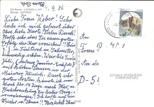 Luttach Ahrntal Suedtirol Val Aurina Kat. Ahmtal