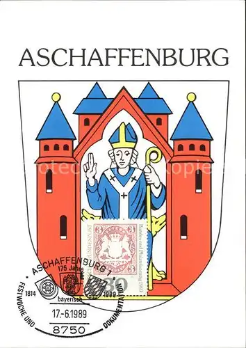 Aschaffenburg Main Wappen Kat. Aschaffenburg