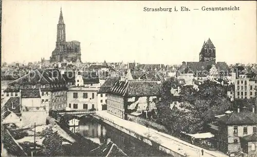 Strassburg Elsass Stadtbild mit Muenster Kirche Kat. Strasbourg