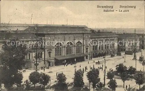 Strassburg Elsass Bahnhof La Gare Kat. Strasbourg