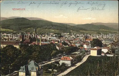 Gebweiler Elsass Panorama Vogesen