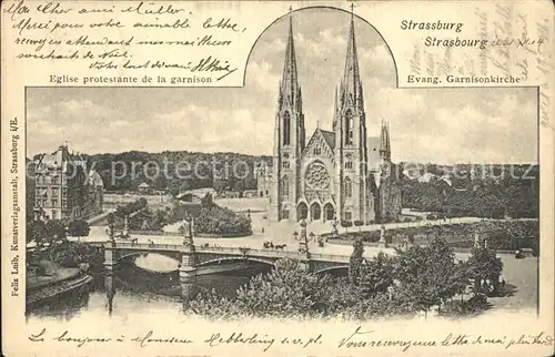 Strassburg Elsass Eglise protestante de la garnison Garnisonkirche Kat. Strasbourg