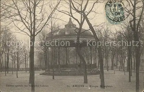 Amiens Kiosque Montplaisir Stempel auf AK Kat. Amiens