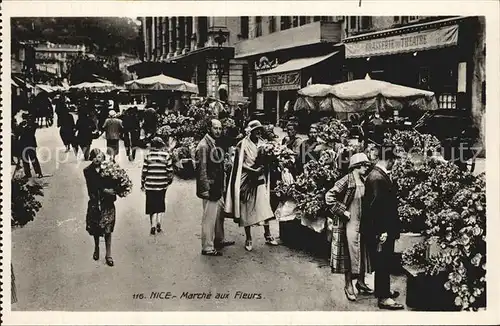 Nice Alpes Maritimes Marche aux Fleurs Blumenmarkt Kat. Nice