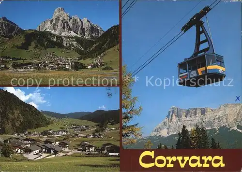 Corvara Pustertal Suedtirol Teilansicht Seilbahn  Kat. Pustertal