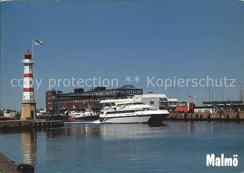 Malmoe Hafen mit Leuchtturm Kat. Malmoe