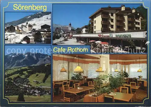 Soerenberg LU Cafe Rothorn Gaststube Aussenansicht Teilansicht Panorama  Kat. Soerenberg
