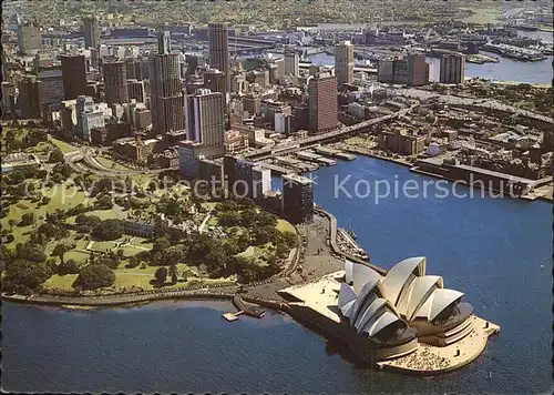 Sydney New South Wales Aerial view of the Opera House and City Kat. Sydney