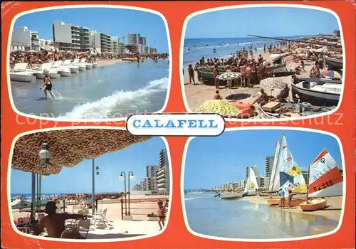 Calafell Diversos aspectos de la playa Kat. Spanien