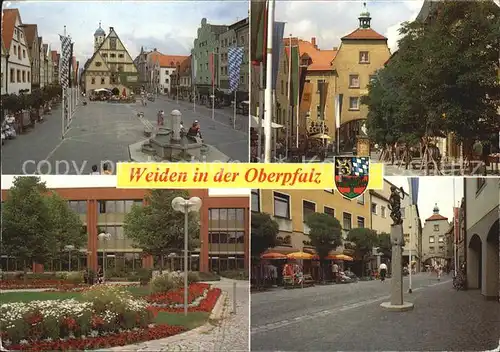 Weiden Oberpfalz Marktplatz Stadttor Park Fussgaengerzone Kat. Weiden i.d.OPf.