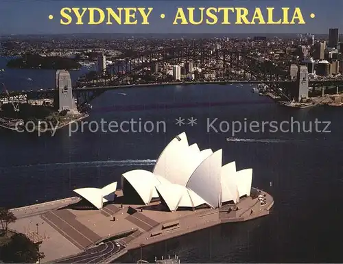 Sydney New South Wales Aerial view Opera House and the Harbour Bridge Kat. Sydney