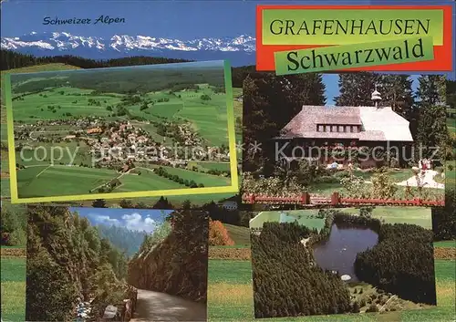 Grafenhausen Schwarzwald Panorama Schwarzwaldhaus Schluechttal Kat. Grafenhausen