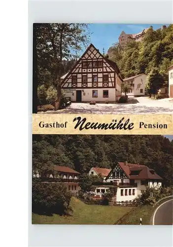 Ahorntal Gasthof Pension Neumuehle Fraenkische Schweiz Kat. Ahorntal