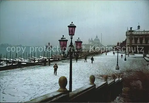 Venedig Venezia Sankt Markus Kai im Winterkleid Kat. 