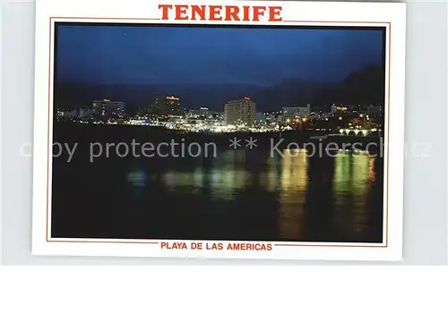 Playa de las Americas Skyline bei Nacht Kat. Arona Tenerife Islas Canarias