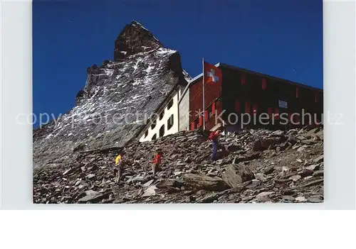 Zermatt VS Hoernlihuette und Berghotel Belvedere am Matterhorn Kat. Zermatt