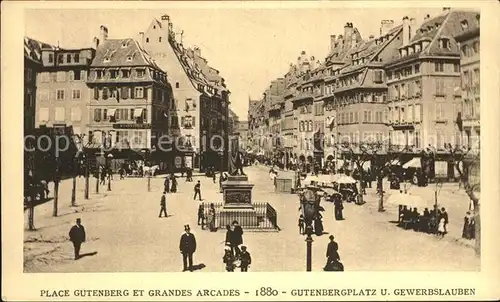 Strassburg Elsass Gutenbergplatz Gewerbslauben Kat. Strasbourg