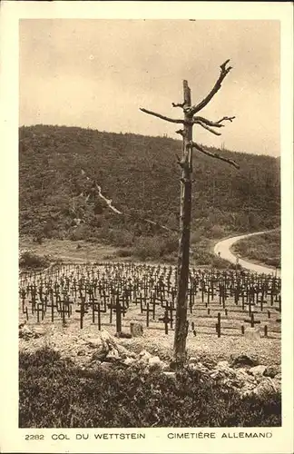 Col du Wettstein Cimetiere Allemand / Orbey /Arrond. de Ribeauville