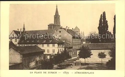 Strassburg Elsass Zuericher Platz Kat. Strasbourg