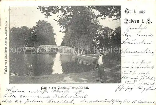 Zabern Saverne Partie am Rhein Marne Kanal