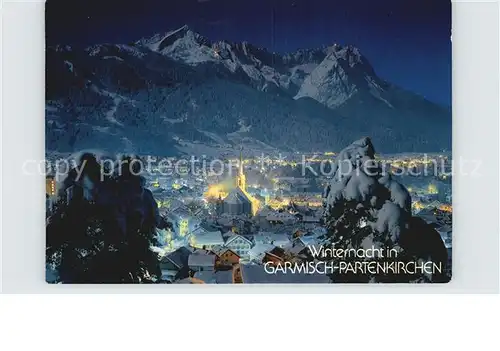 Garmisch Partenkirchen mit Zugspitzgruppe Kat. Garmisch Partenkirchen