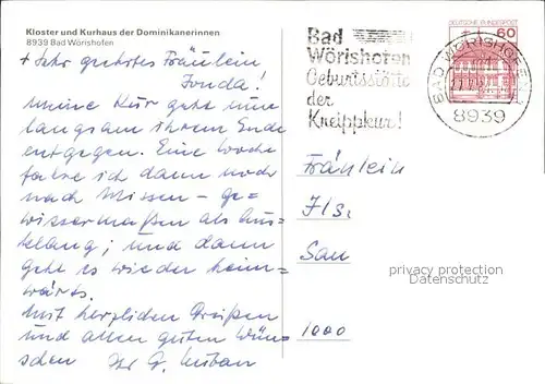 Bad Woerishofen Kloster Kurhaus der Dominikanerinnen Fliegeraufnahme / Bad Woerishofen /Unterallgaeu LKR