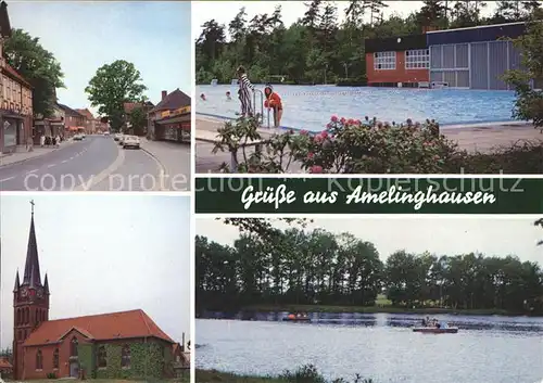 Amelinghausen Lueneburger Heide Hauptstrasse Waldbad Kirche Lopau Stausee / Amelinghausen /Lueneburg LKR