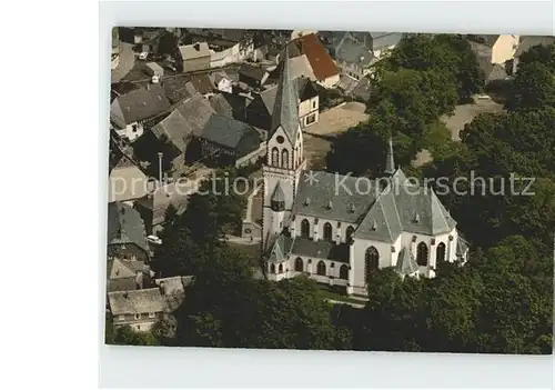 Kastellaun Hunsrueck Katholische Pfarrkirche Fliegeraufnahme / Kastellaun /Rhein-Hunsrueck-Kreis LKR