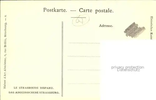 Strassburg Elsass Blumenstaden Kat. Strasbourg