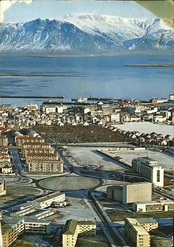 Reykjavik Hafen Fliegeraufnahme Kat. Reykjavik