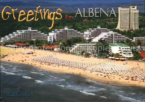 Albena Fliegeraufnahme Strand / Bulgarien /