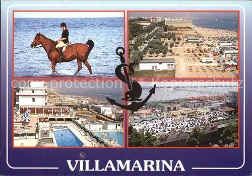 Villamarina Cesenatico Strandreiten Strand Pool Panorama
